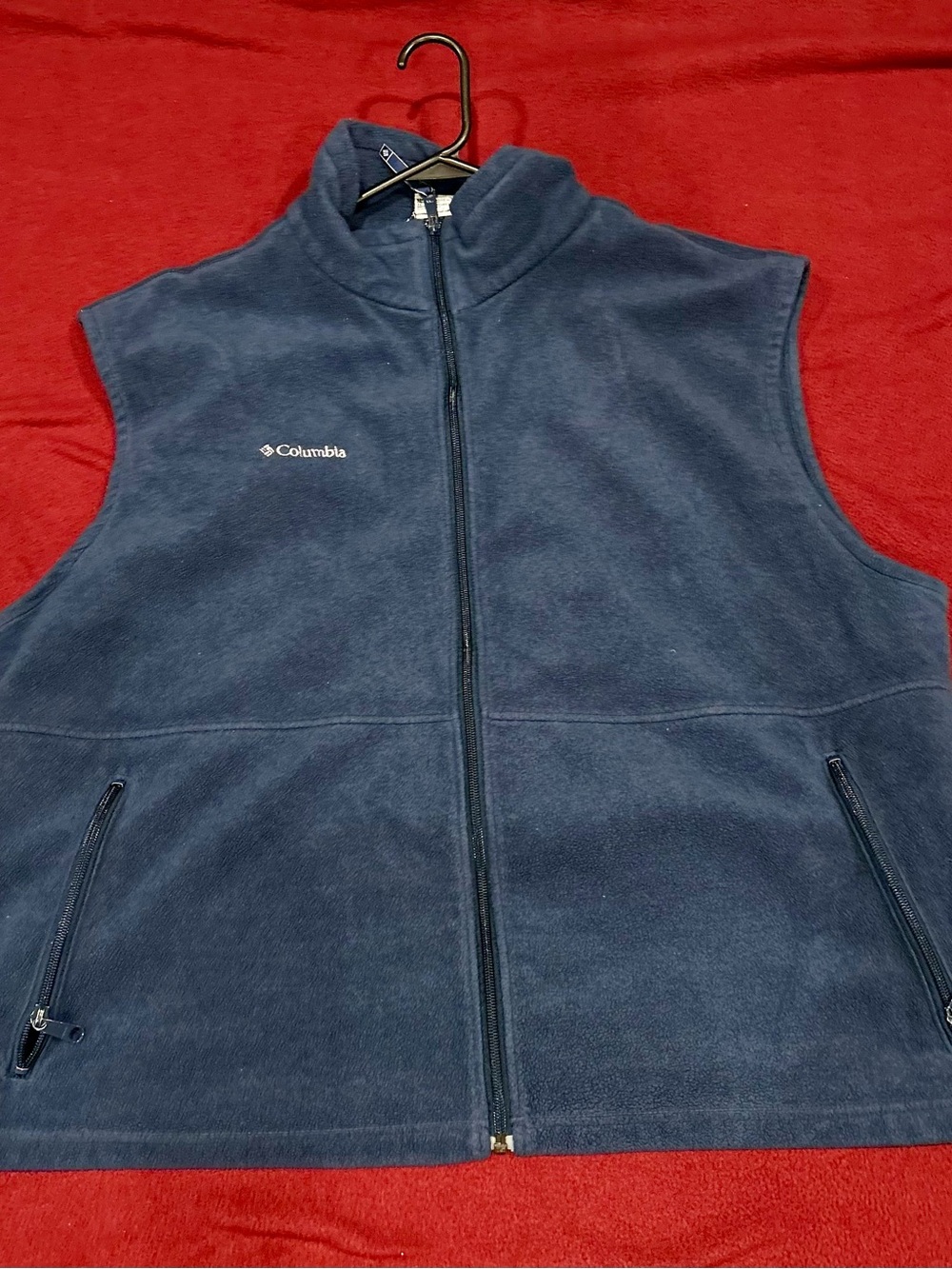 Columbia Navy Full-Zip Fleece Vest